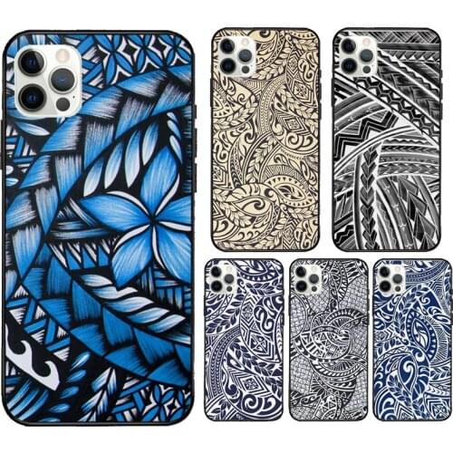Maori Tribal Samoan Polynesian Fundas For iPhone 12 Pro Max Mini XR X XS Max SE 2020 6S 7 8 Plus 11 Pro Max Phone Case