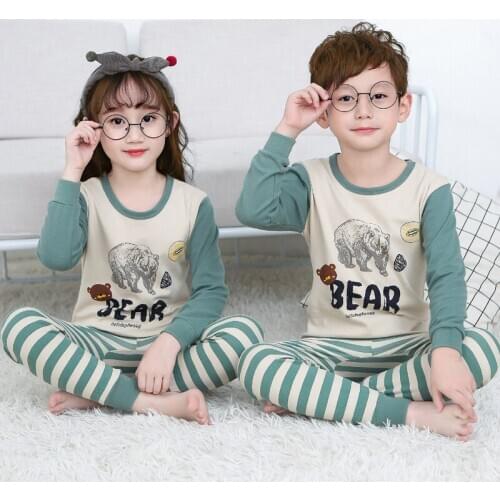 Kids Pajamas Sets Autumn Winter Baby Girl Clothes Boys Pyjamas Girls Pijamas Baby Sleepwear Childrens Long Sleeve T-shirt+pants