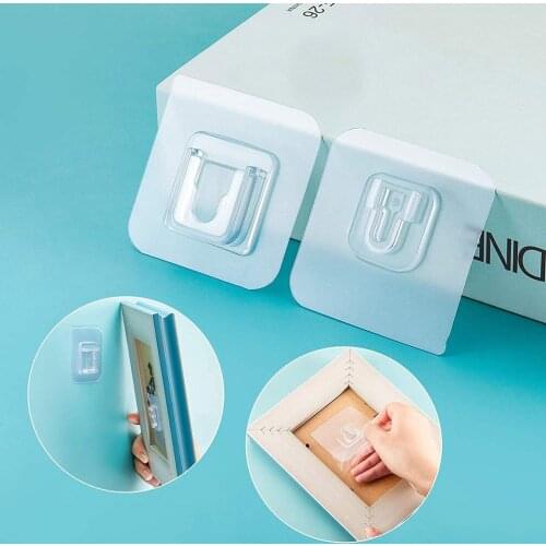 Double Sided Adhesive Wall Hooks Hanger Strong Transparent Suction Cup Sucker For Kitchen Dropshipping