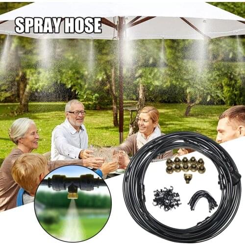 Flexible Misting Cooling System Kit Multi-purpose Outdoor Misters Suitable for Garden Courtyard Greenhouse