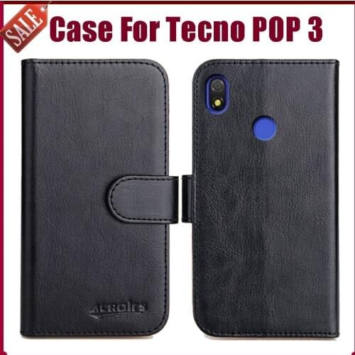 Hot! Tecno POP 3 Case 5.7" High Quality 6 Colors Flip Soft Leather Phone Wallet Cover For Tecno POP 3 Case Card Slots