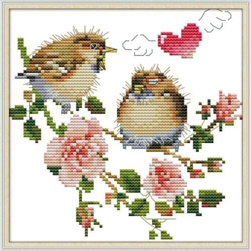Joy Sunday New Arrival Call Of Love Simple Needlework DMC 14CT Chinese Cross Stitch DIY Sets for Embroidery Kits Gift Home Decor