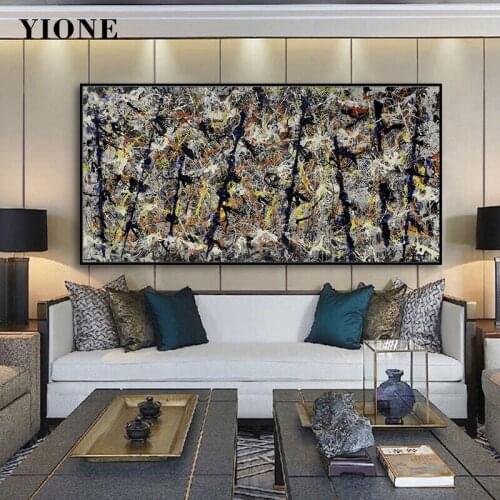 Blue Pole Canvas Painting Custom Famous Abstract Lines Wall Art Poster Print Picture for Living Room Bedroom Home Decoration