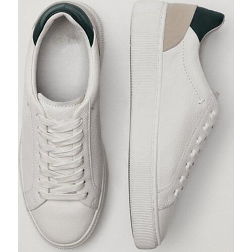 Jenny&Dave Sneakers Women England Style Patchwork Color contrast Genuine Leather Vulcanized Shoes Women Sneakers Women Shoes