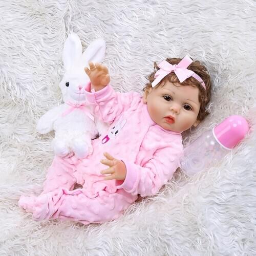 Bebe Reborn Baby Girl Giraffe Dolls for Girls Full Body Vinyl Realistic 18 Inch For Kids Birthday Gift Christmas Surprise Toys