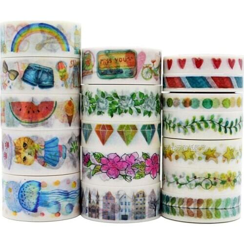 2016 HOT salel 7M Washi Paper Tape Masking Tape Stickers Decorative Sticker Adhensive Tape 01