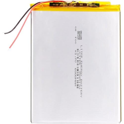 Liter energy battery 3.7 V tablet battery 6000mah 3595130 each brand universal rechargeable lithium batteries