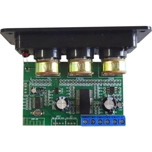 Mini Bluetooth 5.0 Power Amplifier Stereo 2X26W 8 Ohm Speaker Sound Amplifier Treble Bass Tone Adjustment Home Audio Amp