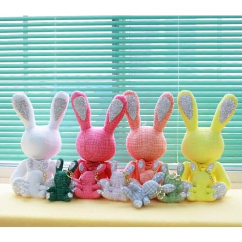New beautiful Upscale Exquisite Cute diamond fragrant rabbit plush pendant High-quality Soothing doll christmase birthday gift