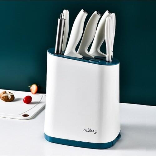 Wholesale New Knives Kitchen Supplies Knife Holder Storage Rack Household Scissors Insert Knife kitchen Knife Drain Organization