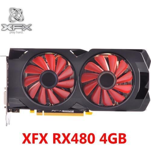 Original XFX RX 480 4GB Graphics Cards 256Bit GDDR5 RX480-4GB Video Cards for AMD RX 400 series VGA RX480 4GB RX 480 HDMI Used