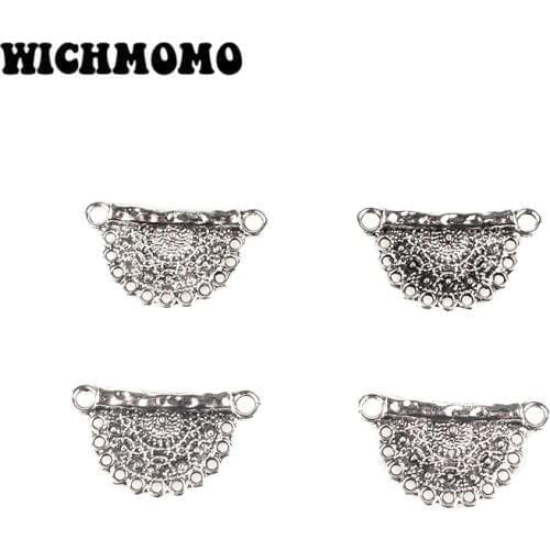 2019 New 10piece 28mm Semicircle Dangle Connector Retro Patina Plated Zinc Alloy Charms for DIY Jewelry Free Shipping