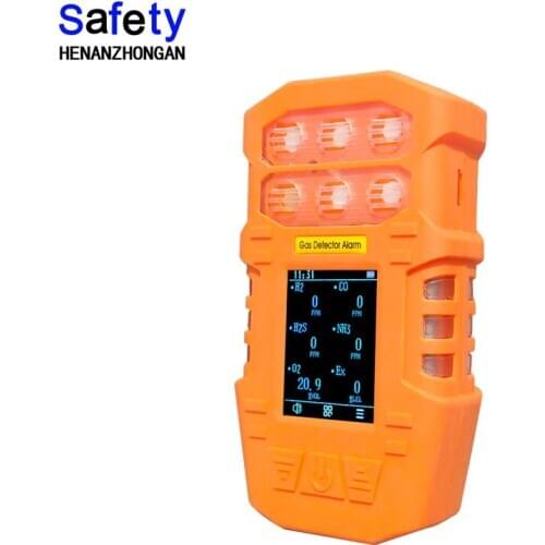 Handheld multi-gas detector, 6 in 1 gas analyzer for EX, O2, N2, SO2, H2, CH4, PH3