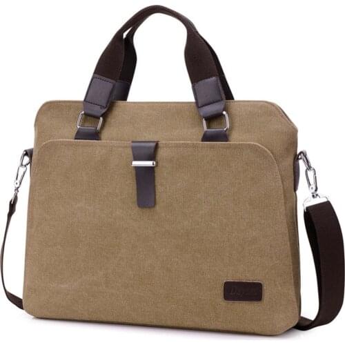 Unisex shoulder bags briefcase handbag canvas laptop bags messenger bag Vintage Casual Crossbody High capacity Female travel bag