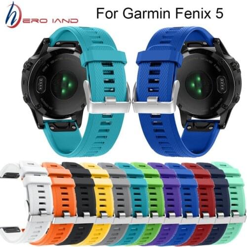 Watch Band Sports Silicone Replacement Wrist Strap for Garmin Fenix 5 For Smart Watch 22mm Wrist Band Strap