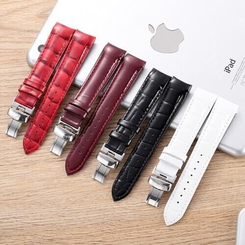 Professional Calfskin Leather Watchband 18mm Suitable for Women Tissot Watch Strap T035410A 407A Couturier Watch Wrist Bracelets