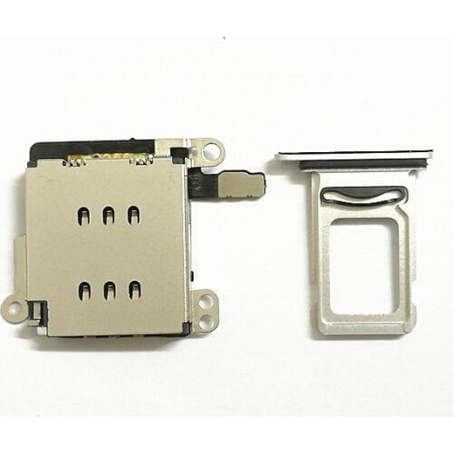 For iPhone XR Dual SIM Card Reader flex cable +SIM Card tray Holder Slot Adapter Replacement