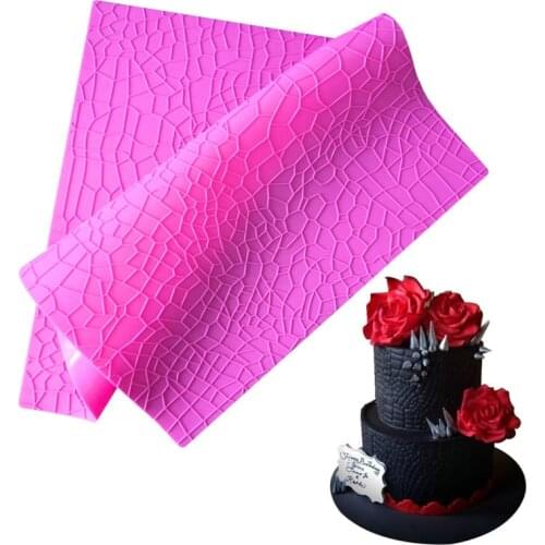 Crocodile skin texture silicone mold Lace cake lace printing mold Chocolate biscuit baking tools
