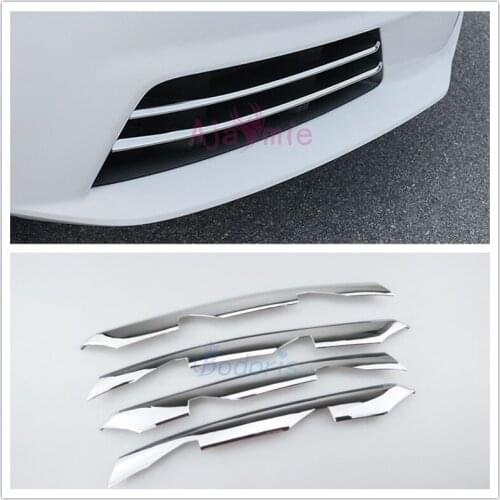 Front Rear Reflector Fog Light Lamp Cover Sticker Decoration Garnish Moulding Trim Chome 2017 2018 For Audi A4 Accessories