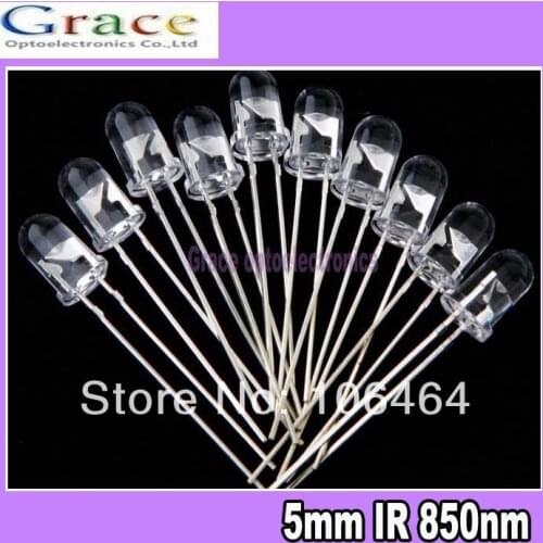 5mm Infrared IR LED Night Vision 850nm Luminous Diode LED Bulb lamp Lighting Free shipping