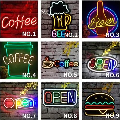 LED neon dynamic programmable Black Label welcom open neon sign decoration light ins net red