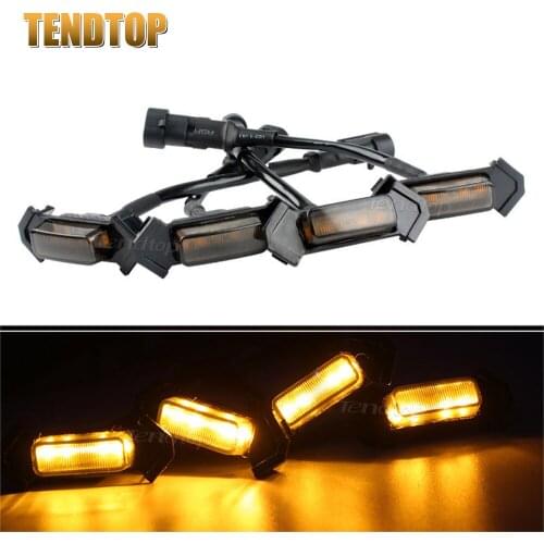 LED Car Front Grille Lighting DRL Bumper Hood Warning Lamp Smoked Car Styling For 2016-2018 Toyota Tacoma w/TRD Pro Grill