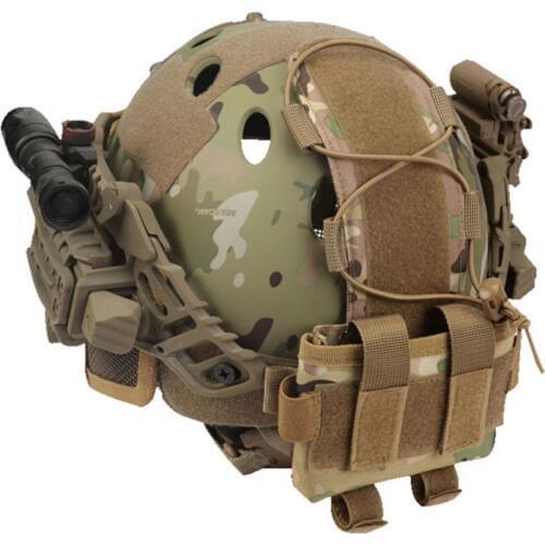 Tactical Helmet Battery Pouch MK2 Helmet Battery Pack Helmet Counterweight Pack Accessory For Airsoft Hunting