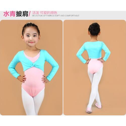 Girls Ballet Wrap Sweater Practice Dance Wear Warm Up Knitwear Gymnastic Leotard Kids Child Ballet Wrap Top