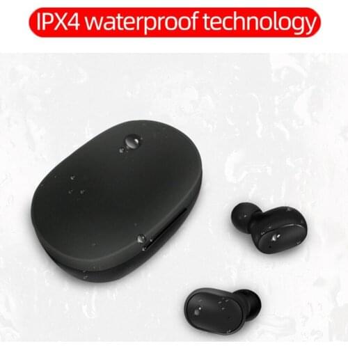 Waterproof Wireless Bluetooth 5.0 Mini Earphone Stereo With Micro Charging Box Voice Control Double-Eared Split Design Headset