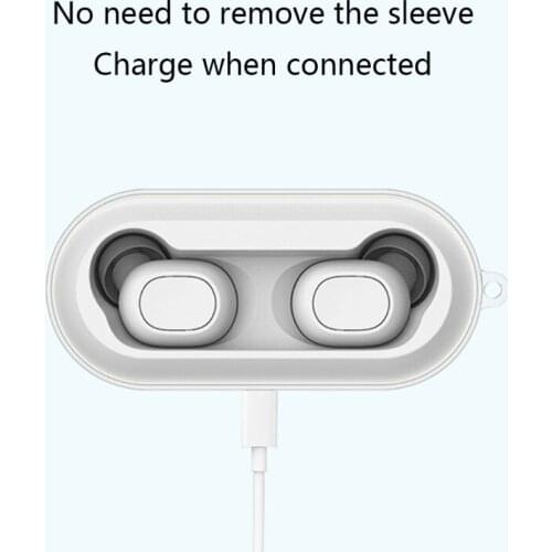 Compatible with QCY T1C Bluetooth-compatible Earphone Protective Cover Charging Headset Flexible Scratch-resistant