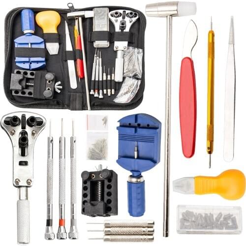 147pcs Watch Repair Tool Kit Watch Case Opener Link Remover Screwdriver Repair Tools Link Spring Bar Remover Kit Tools