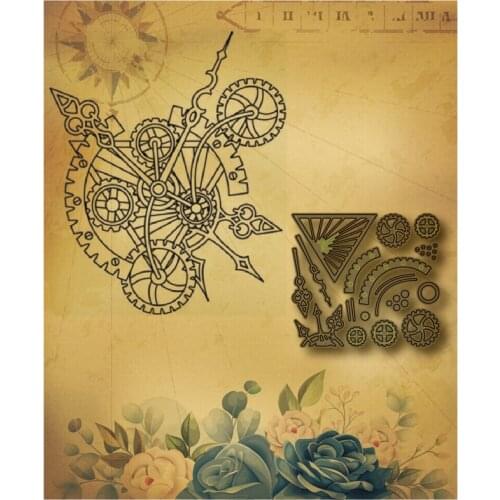 2021 new metal cutting mold punk three-dimensional gear die from scrapbook decoration template stamp and death embossing