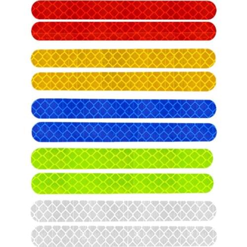 2x Car Reflector Stickers Rearview Mirror Reflective Tape Warning Strip reflective warning safely three-dimensional effect