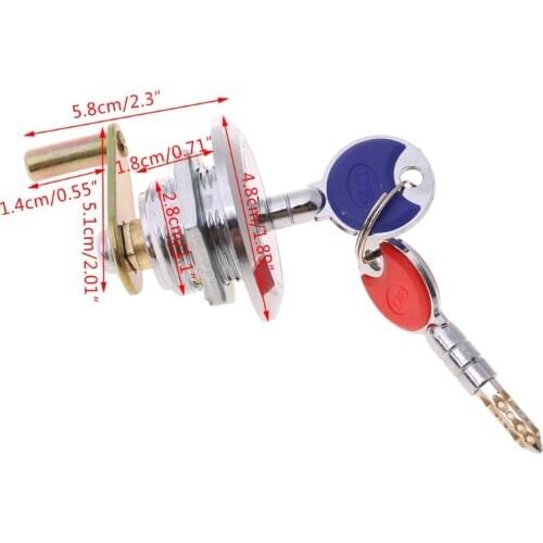 Emergency Safe Deposit Box Lock Key Anti-theft Lock With Encryption Keys Copper Cylinder