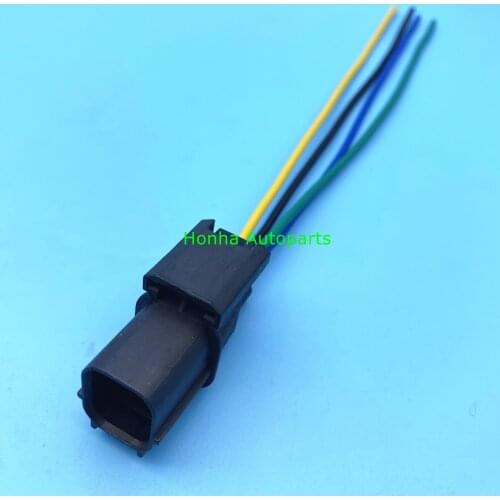 Free shipping 4 pin 1.0MM Black male Plug Oxygen Sensor Plug automobile waterproof Connector for Honda 6188-4776 wire harness