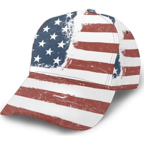 CINESSD American Flag Grunge Outdoor Sport Caps Baseball Hat Men Women Visor Cap Baseball Cap Street Hip Hop Caps
