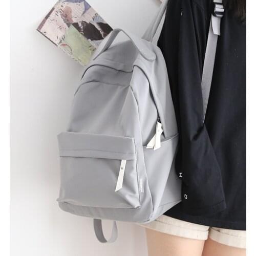 Bfuming Preppy Style Solid Anti-theft Backpack Women Backpacks Schoolbag Teenager Girls School Mochila