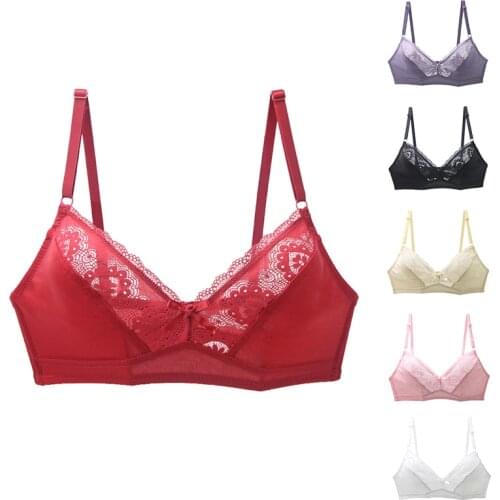 2021 New Womens Sexy Bras Lace Large Seamless Support Underwear Plus Size 34 36 38 40 42 44 46 BCDE Cup Lingerie Female