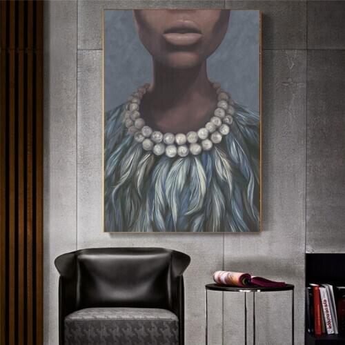 Canvas Art Painting Abstract Black Art Woman Pictures Modern Home Decor Wall Art Canvas Prints Custom Printing No Frame