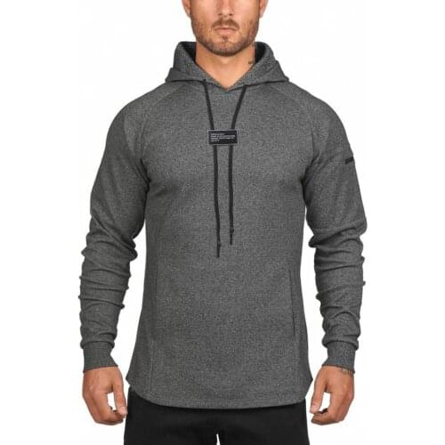 Muscle Doctor Brothers European and American new sports sweater mens cotton fitness hooded jacket standard US size high quality