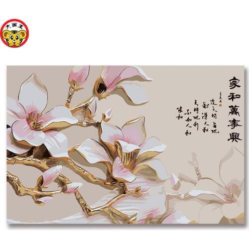 Painting by numbers art paint by number Diy Chinese Style Home & Everything Living Room Large Sets of Paint Brushes Home Color