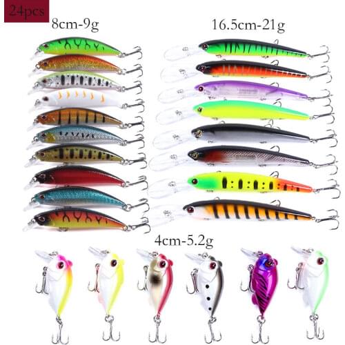 New Fishing Set Wobblers Fishing Lure Set Minnow Trolling Artificial Bait Bionic Fish Big Wobbler Deep water Hard Lure