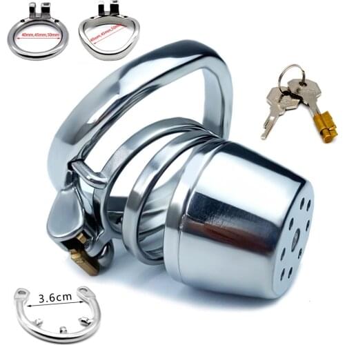 FRRK Stainless Steel Male Chastity Devices Penis Cage with Stealth Lock Bondage Belt BDSM Adult Sex Toys For Men Penis Rings
