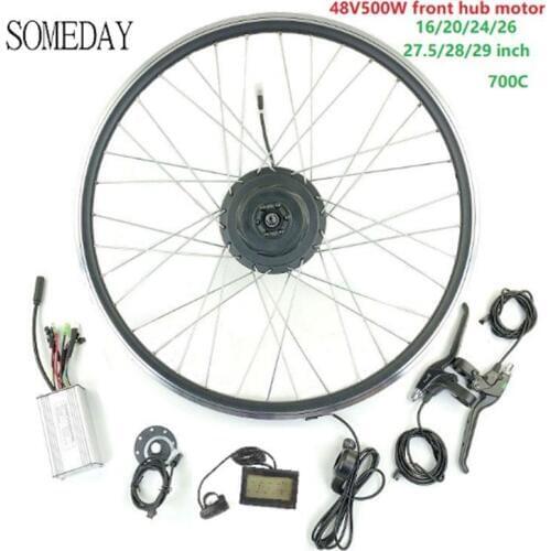 SOMEDAY Electric Bicycle conversion kit 48V500W with LCD3 display E-BIKE Front Wheel Brushless Gear Hub Motor