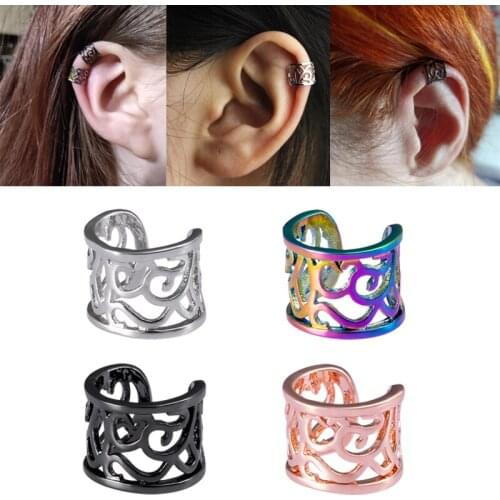 1pc Copper Pattern Earring Cuff Wrap Cartilage Clip on Earrings Non Pierced Fake Piercing Ear Ring for Women Gift Body Jewelry