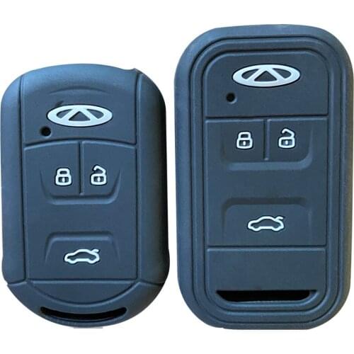 Silicone Skin Bag For Chery Tiggo Arrizo Smart Remote Key 3 Button Case Holder Car Interior Accessory