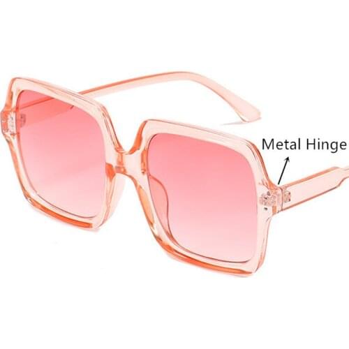 Vintage Big Square Sunglasses Women Goggles Mens Oversize Sun Glasses Female Fashion Famous Brand Black Eyewear Gafas de sol