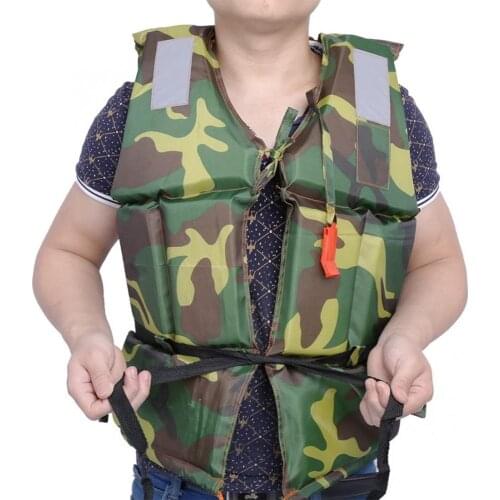 Swimming Life Vests Diving Adult Life Vest Boating Safety Swimming Life Jacket Survival Buoyancy Aids Oxford Fabric with Whistle