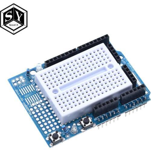 1PCS Great IT UNO ProtoShield prototype expansion board with SYB-170 mini breadboard based For Arduino UNO ProtoShield