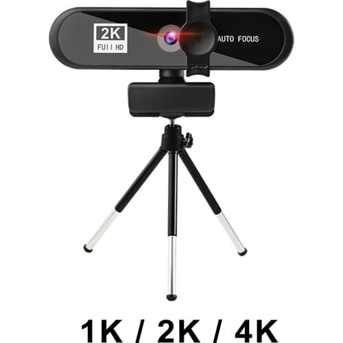 1080P/2K/4K Full HD Computer Webcam, Web Cam Autofocus with Tripod for Live Broadcast Conferencing